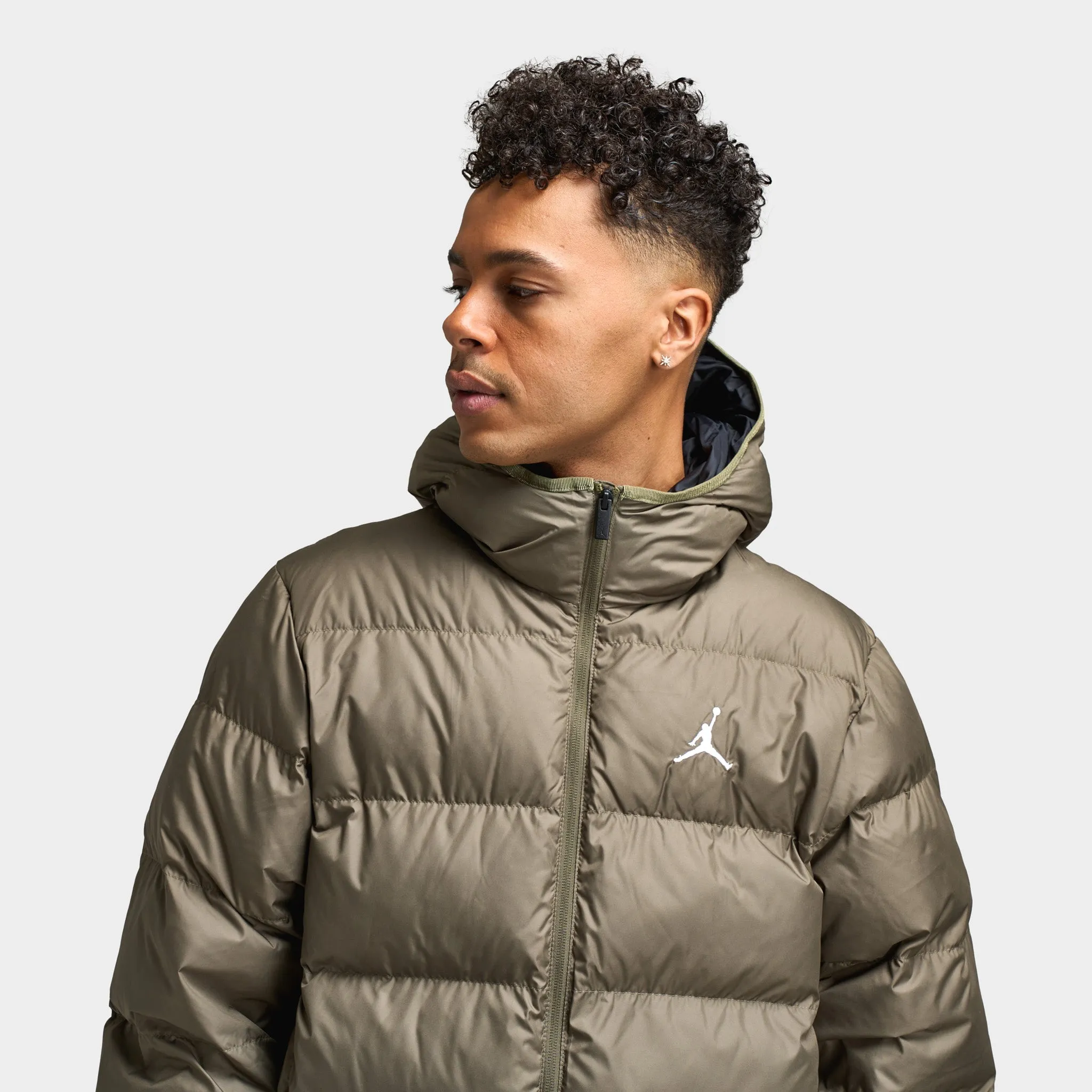 Jordan Brooklyn Puffer Jacket Medium Olive / Black