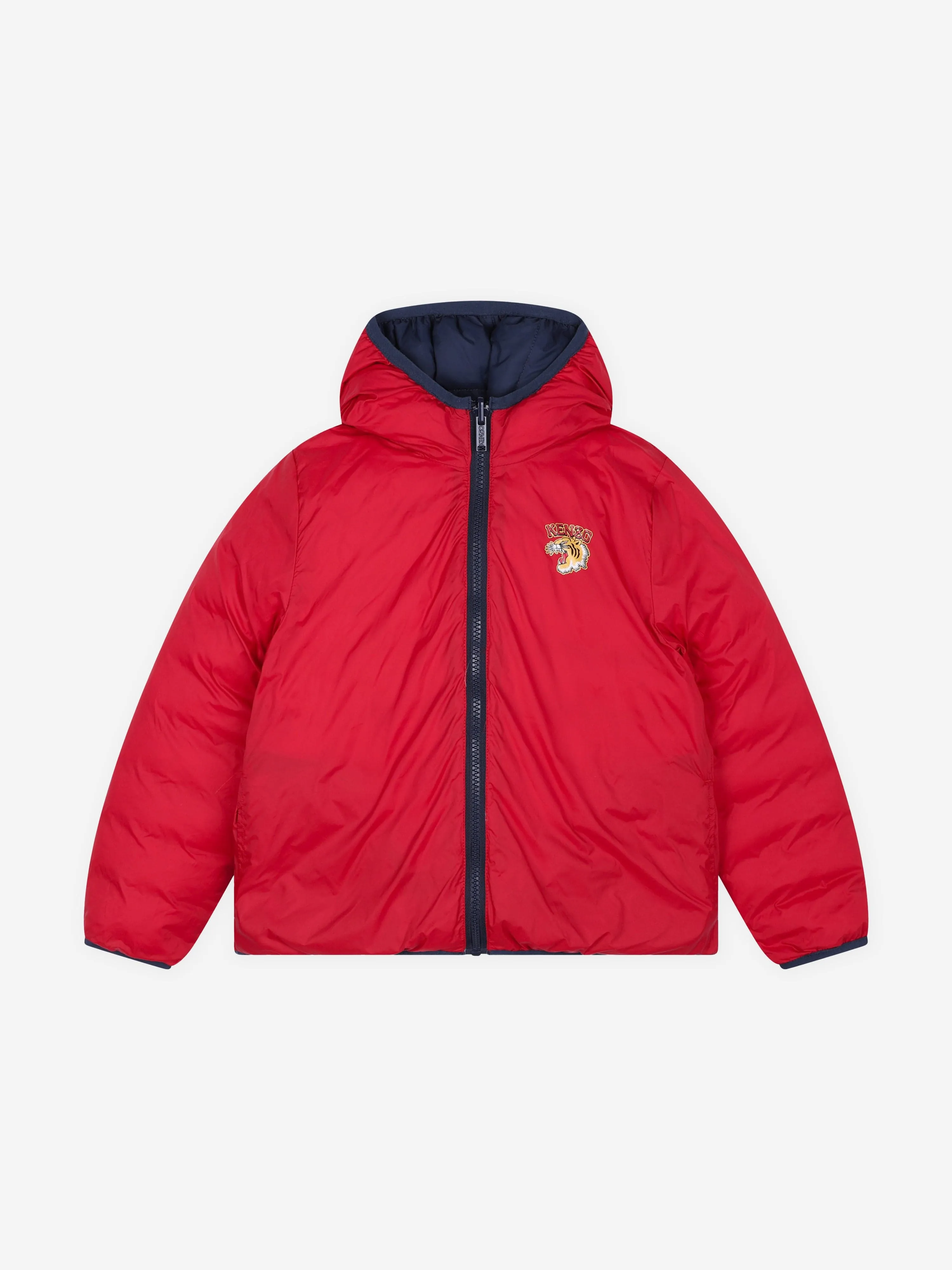 KENZO Kids Reversible Down Jacket in Navy