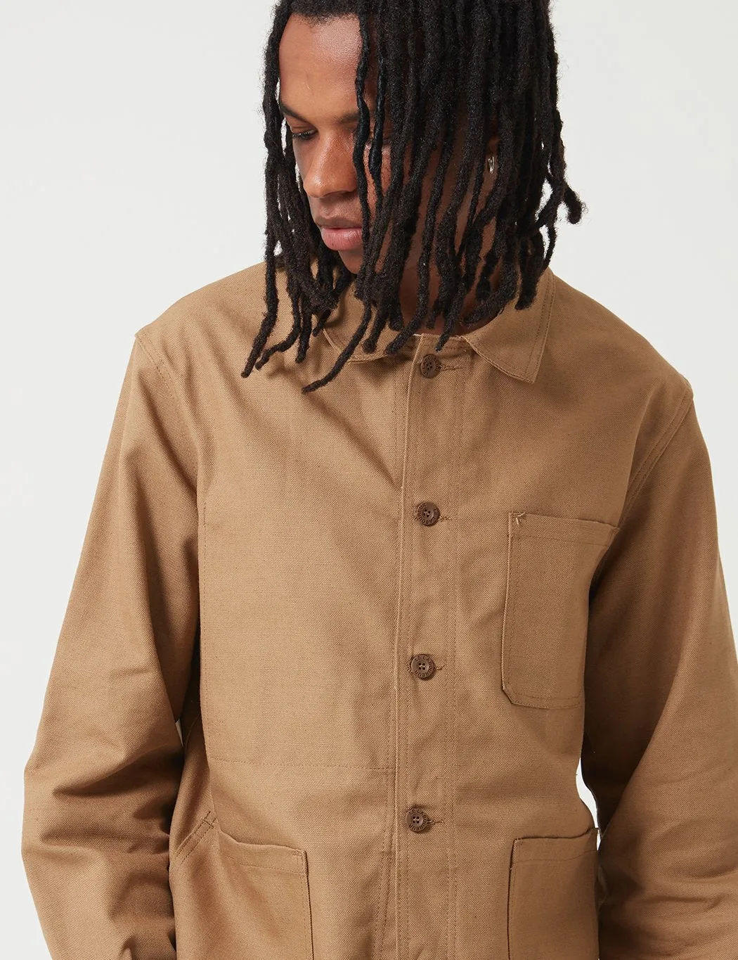 Le Laboureur Work Jacket (Linen) - Light Brown