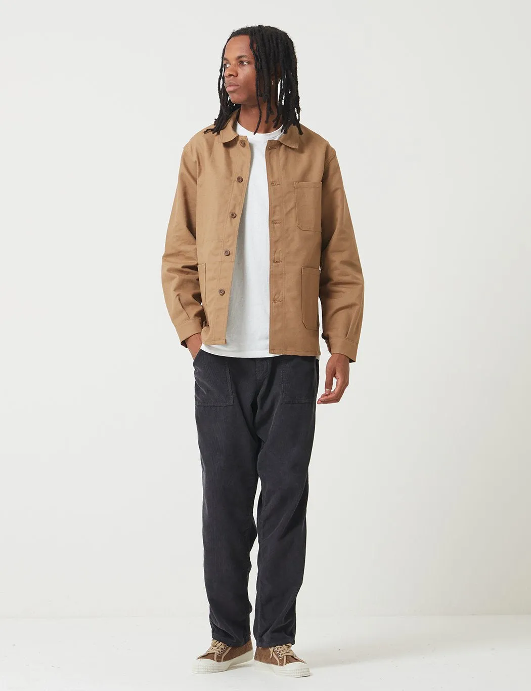 Le Laboureur Work Jacket (Linen) - Light Brown