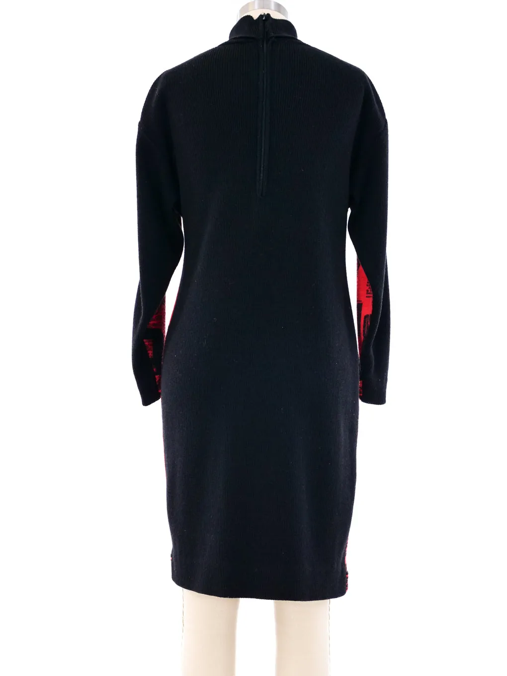 Leonard Paris Graphic Knit Sweater Dress