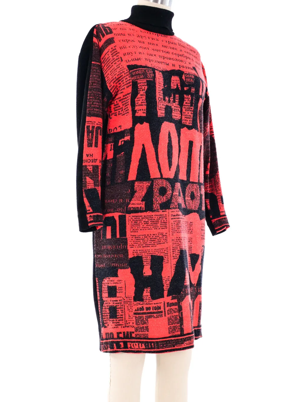 Leonard Paris Graphic Knit Sweater Dress