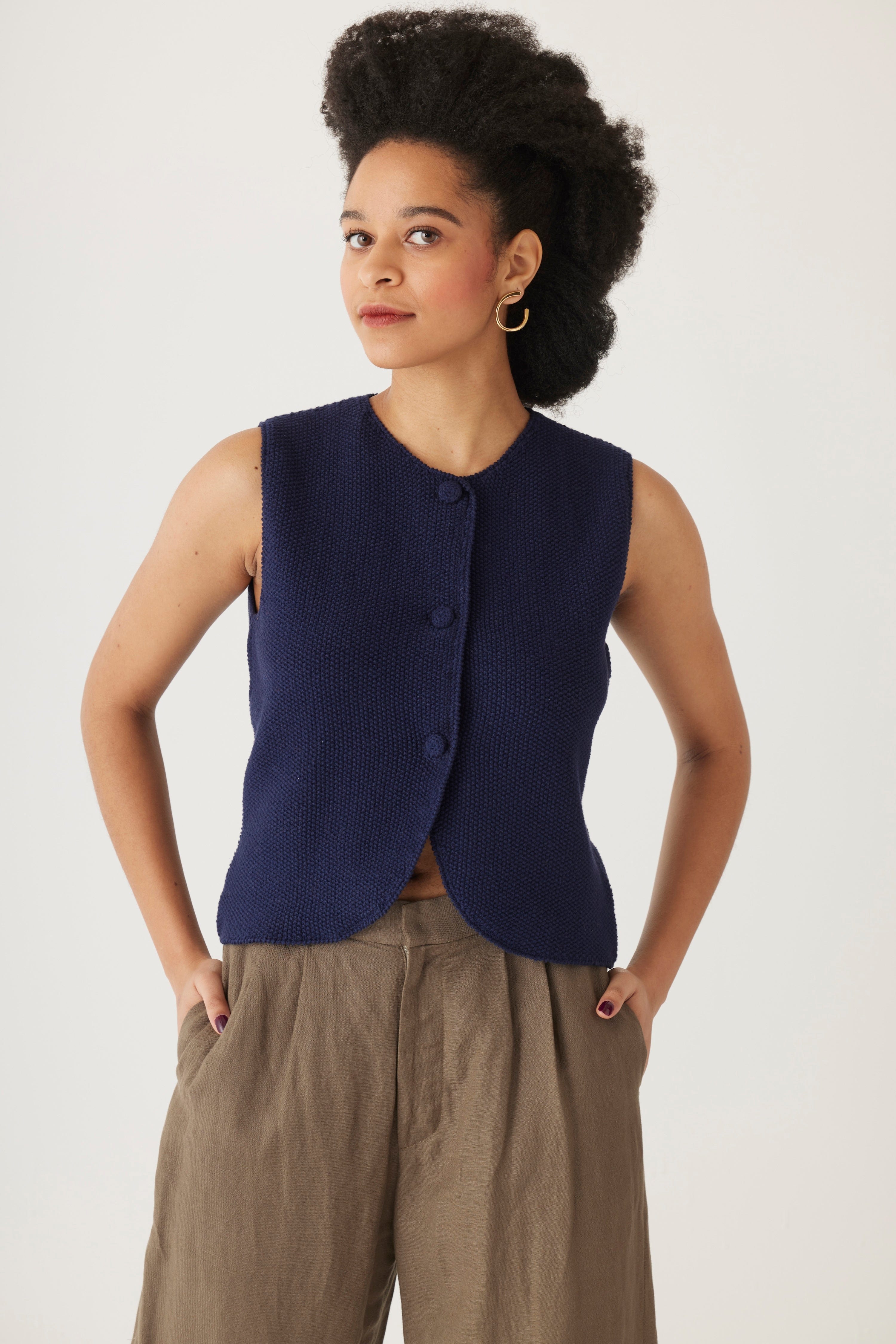 Lola Vest in Pima Cotton