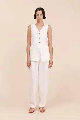 LORENZO TAILORED VEST - IVORY