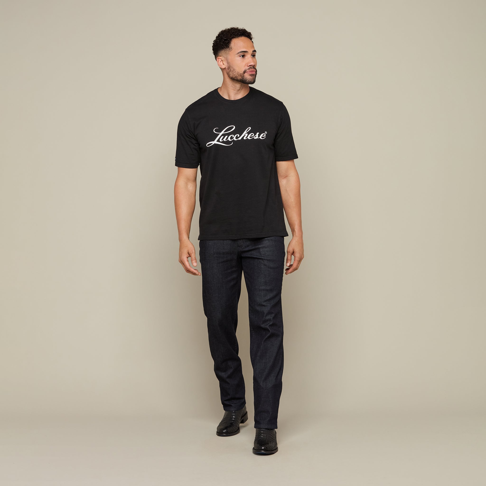 Lucchese Script Tee :: Black