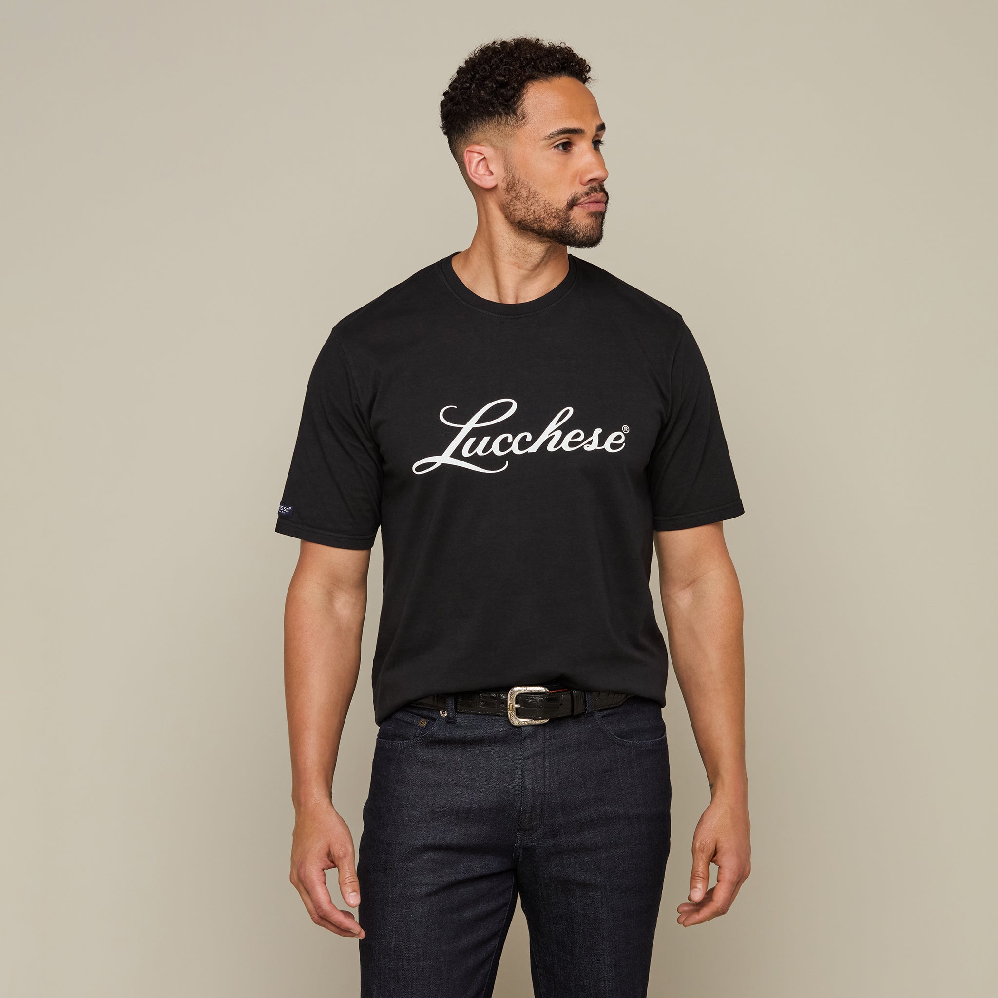 Lucchese Script Tee :: Black