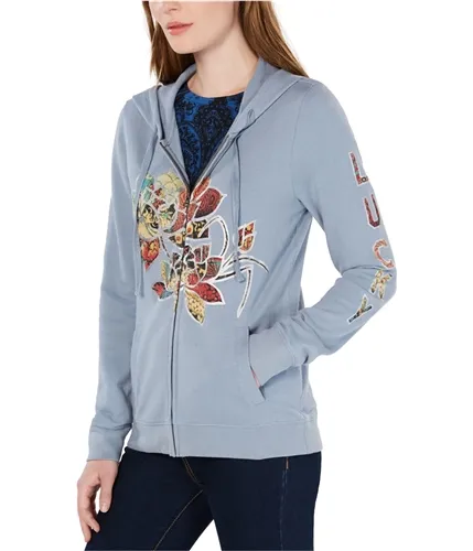 Lucky Brand Womens Legacy Floral Graphic Hoodie Sweatshirt