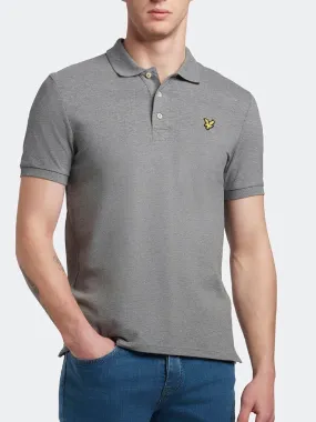 Lyle & Scott Casual Short Sleeve Polo Shirt Mid Grey Marl