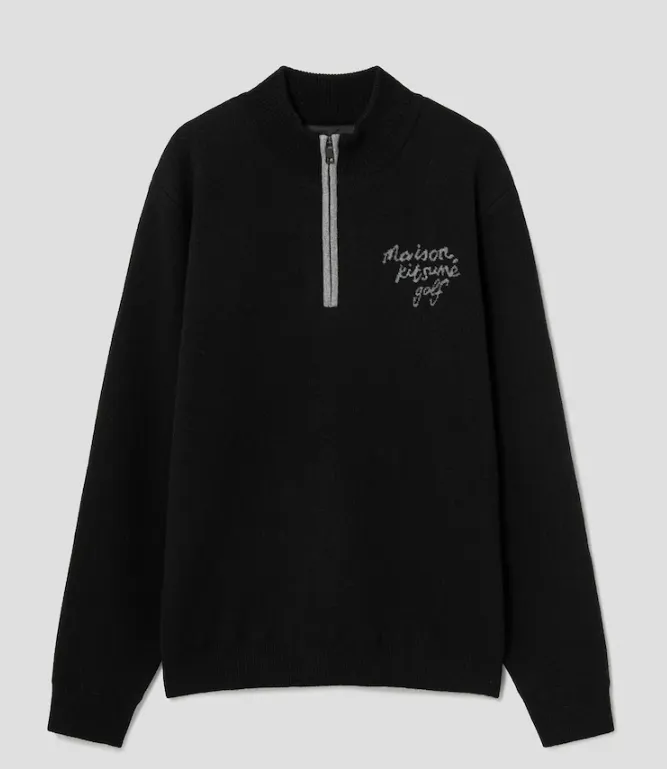 MAISON KITSUNE  |Street Style Long Sleeves Plain Logo Designers Sweaters