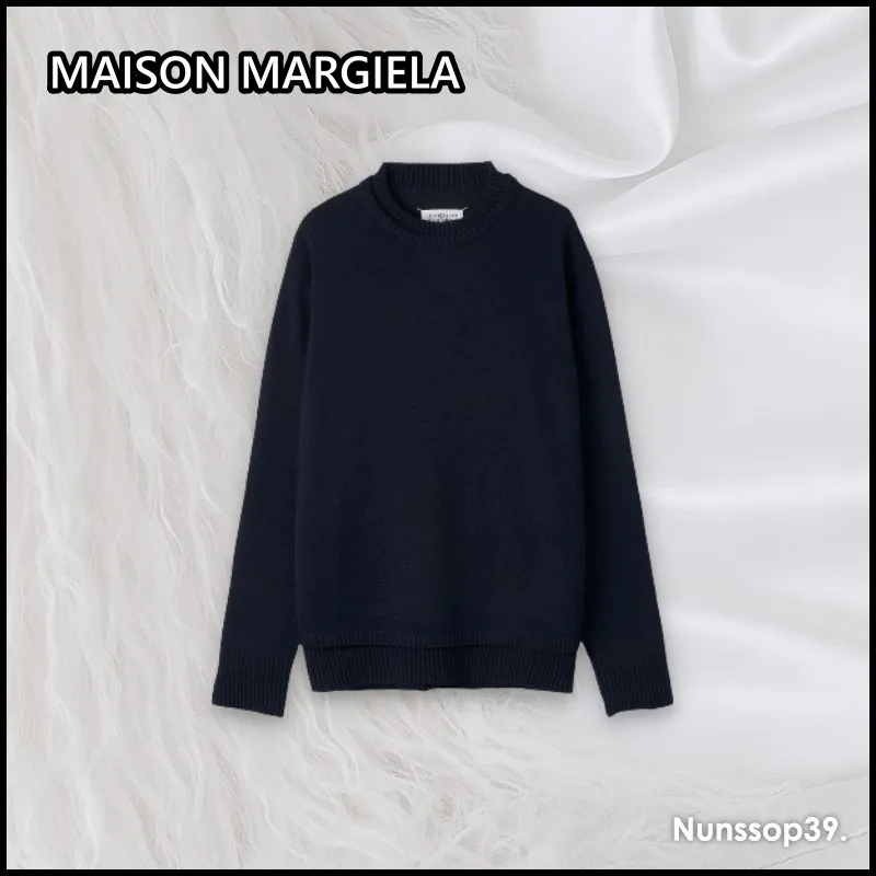 Maison Margiela  |Crew Neck Street Style Long Sleeves Plain Logo Designers