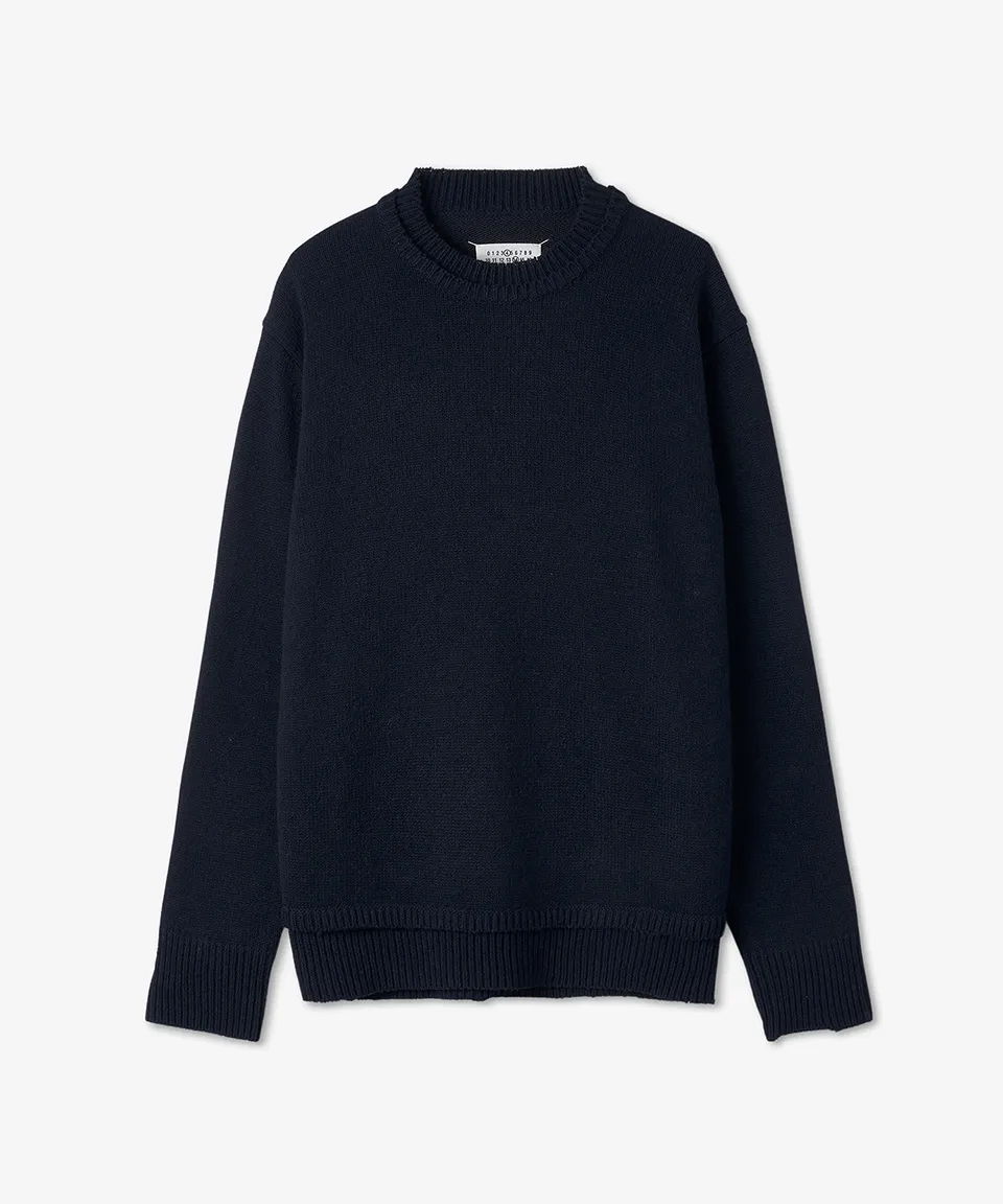 Maison Margiela  |Crew Neck Street Style Long Sleeves Plain Logo Designers