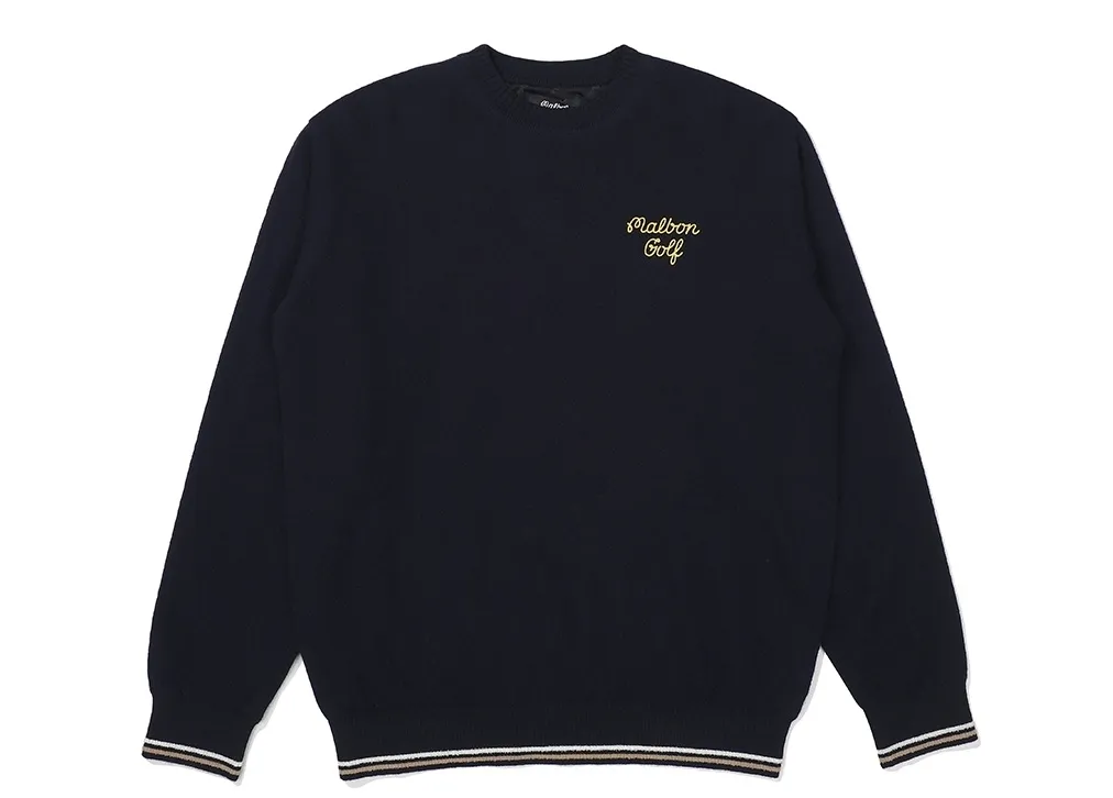 Malbon Golf  |Street Style Long Sleeves Plain Logo Sweaters