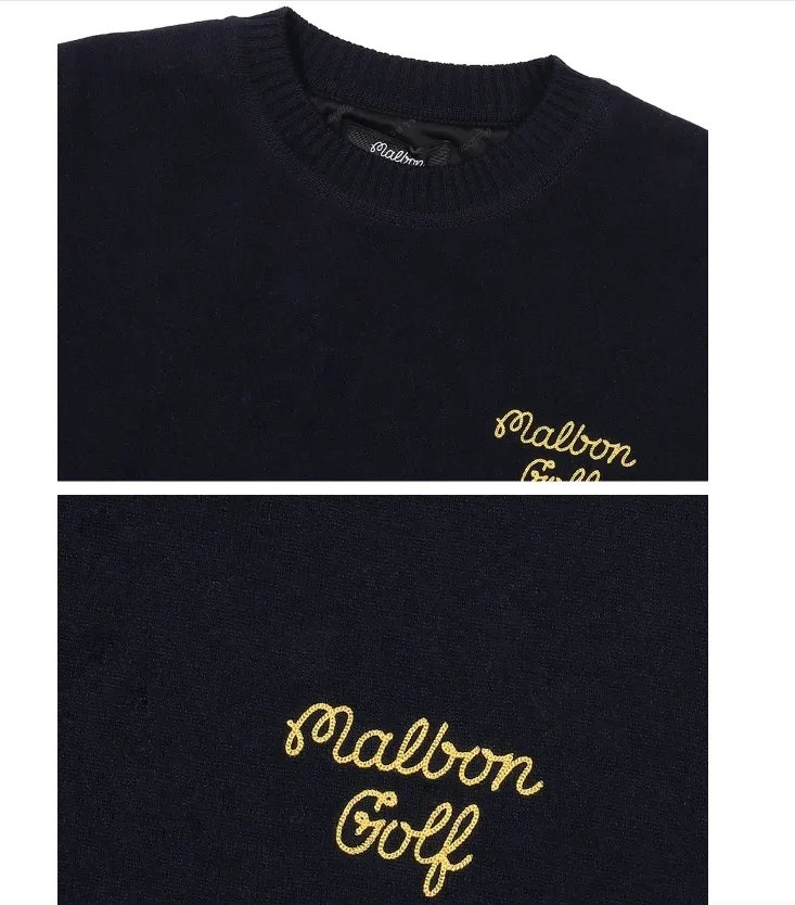 Malbon Golf  |Street Style Long Sleeves Plain Logo Sweaters