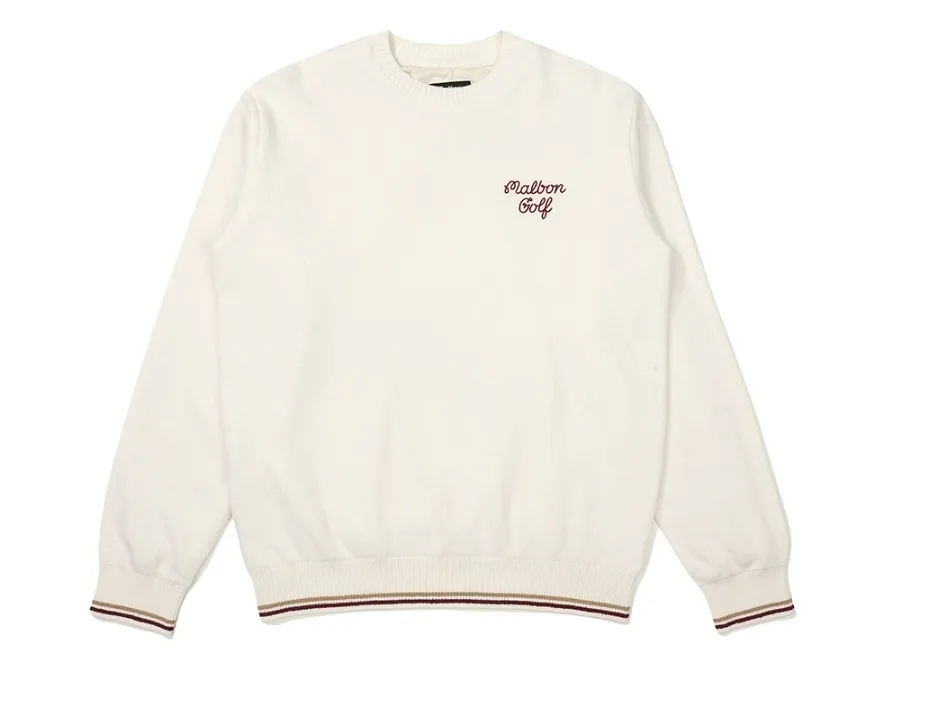 Malbon Golf  |Street Style Long Sleeves Plain Logo Sweaters