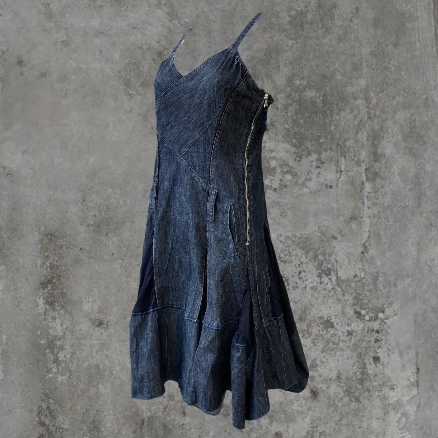 MARITHE FRANCOIS GIRBAUD DENIM DRESS - M