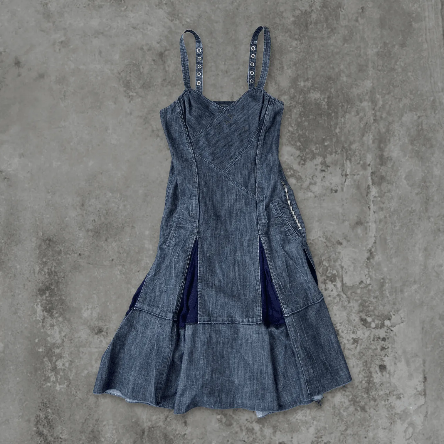 MARITHE FRANCOIS GIRBAUD DENIM DRESS - M