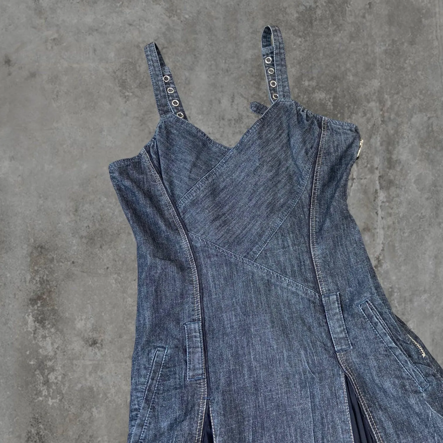 MARITHE FRANCOIS GIRBAUD MFG DENIM DRESS - M