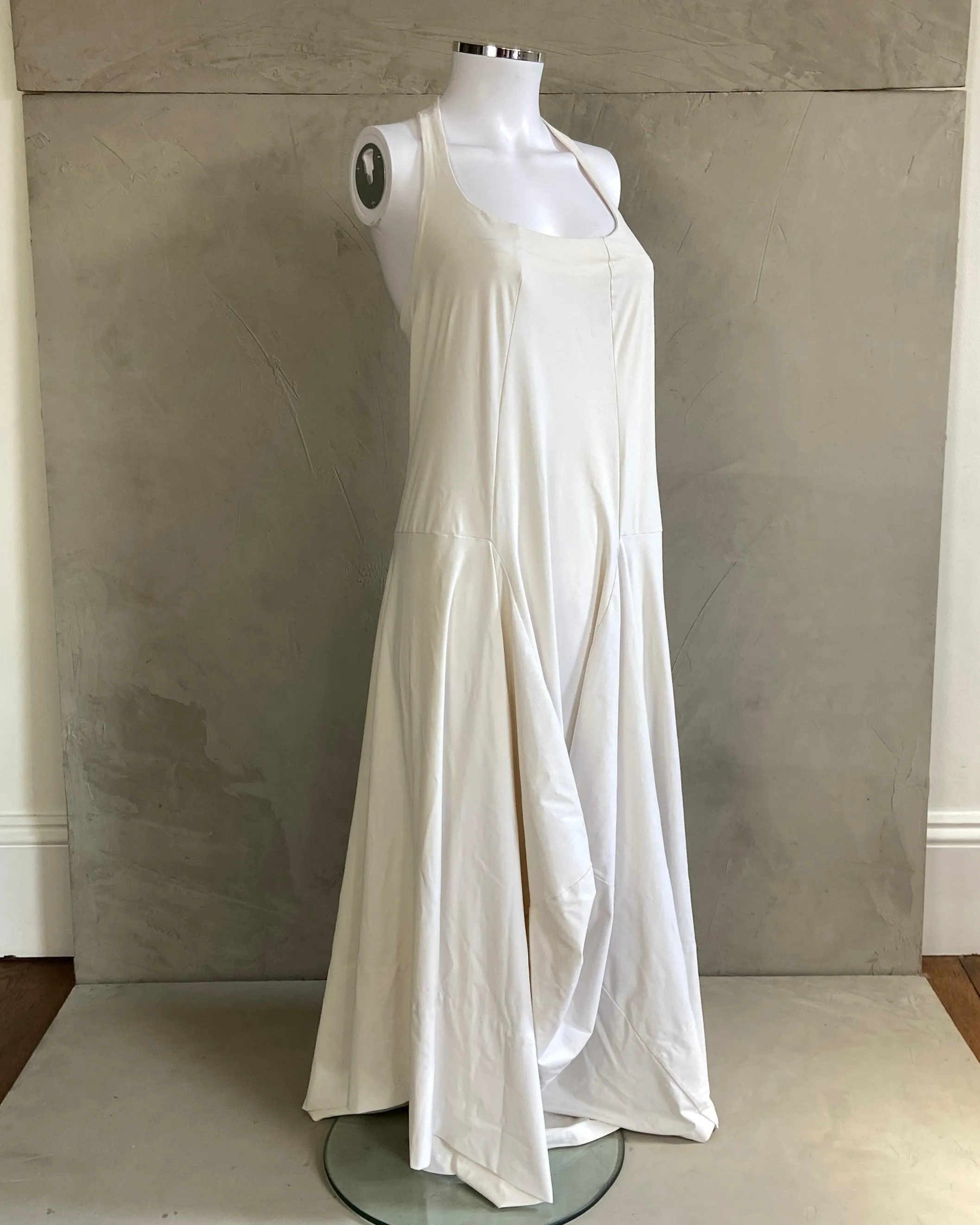 MARITHE FRANCOIS GIRBAUD MFG WHITE TRIANGLE DRESS - M