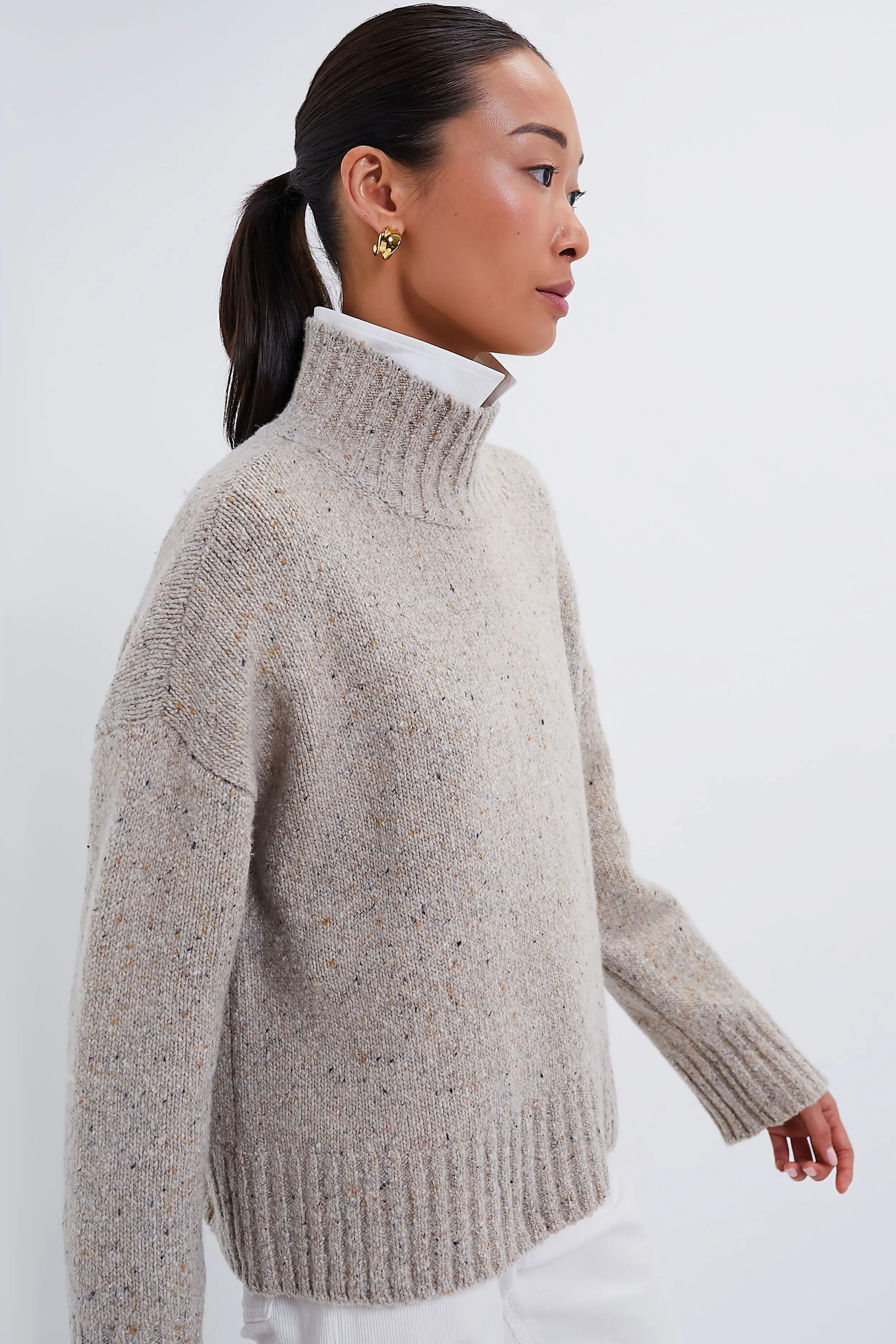 Marled Oat Hannah Turtleneck Sweater