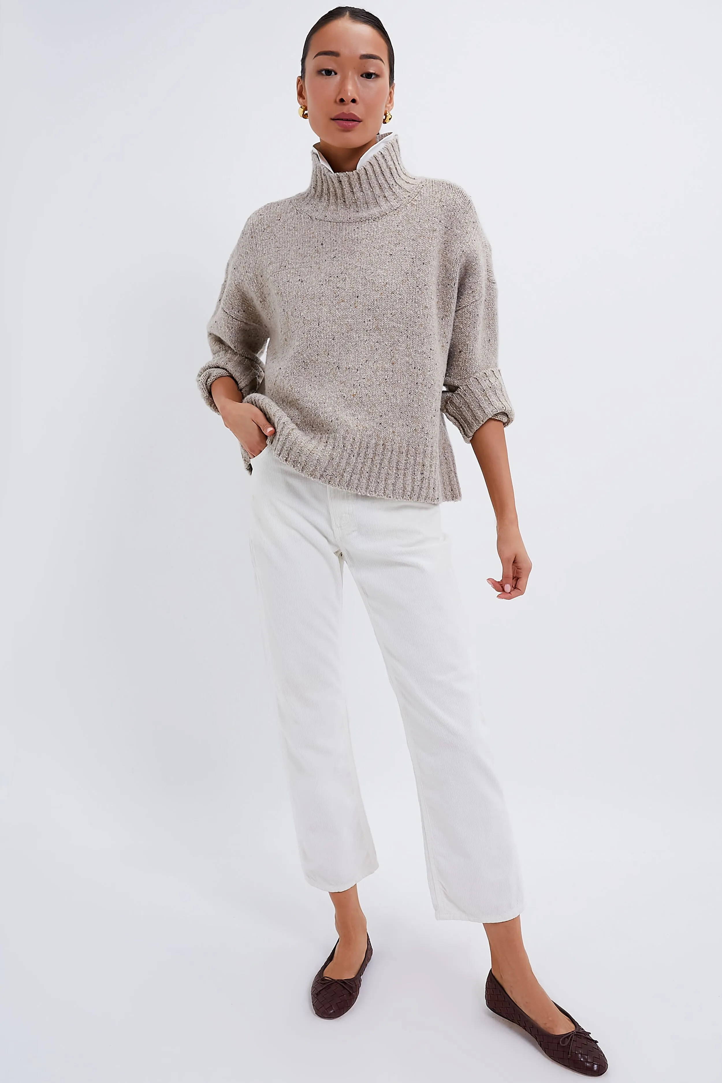 Marled Oat Hannah Turtleneck Sweater