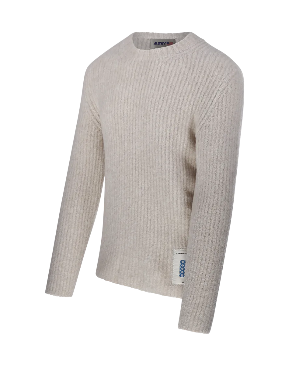 MEN AUTRY WHITE VIRGIN WOOL SWEATER