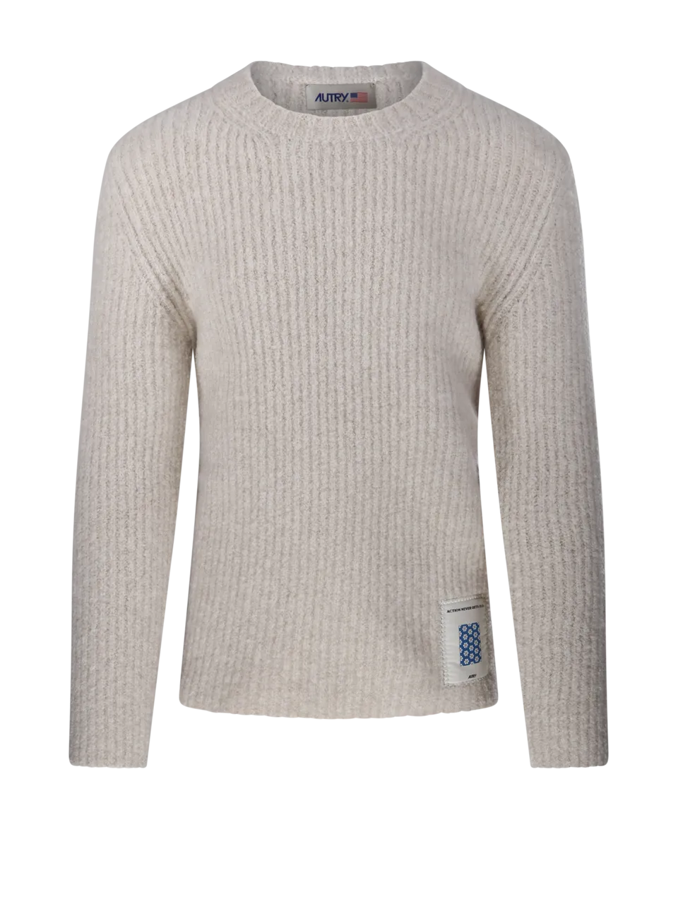 MEN AUTRY WHITE VIRGIN WOOL SWEATER