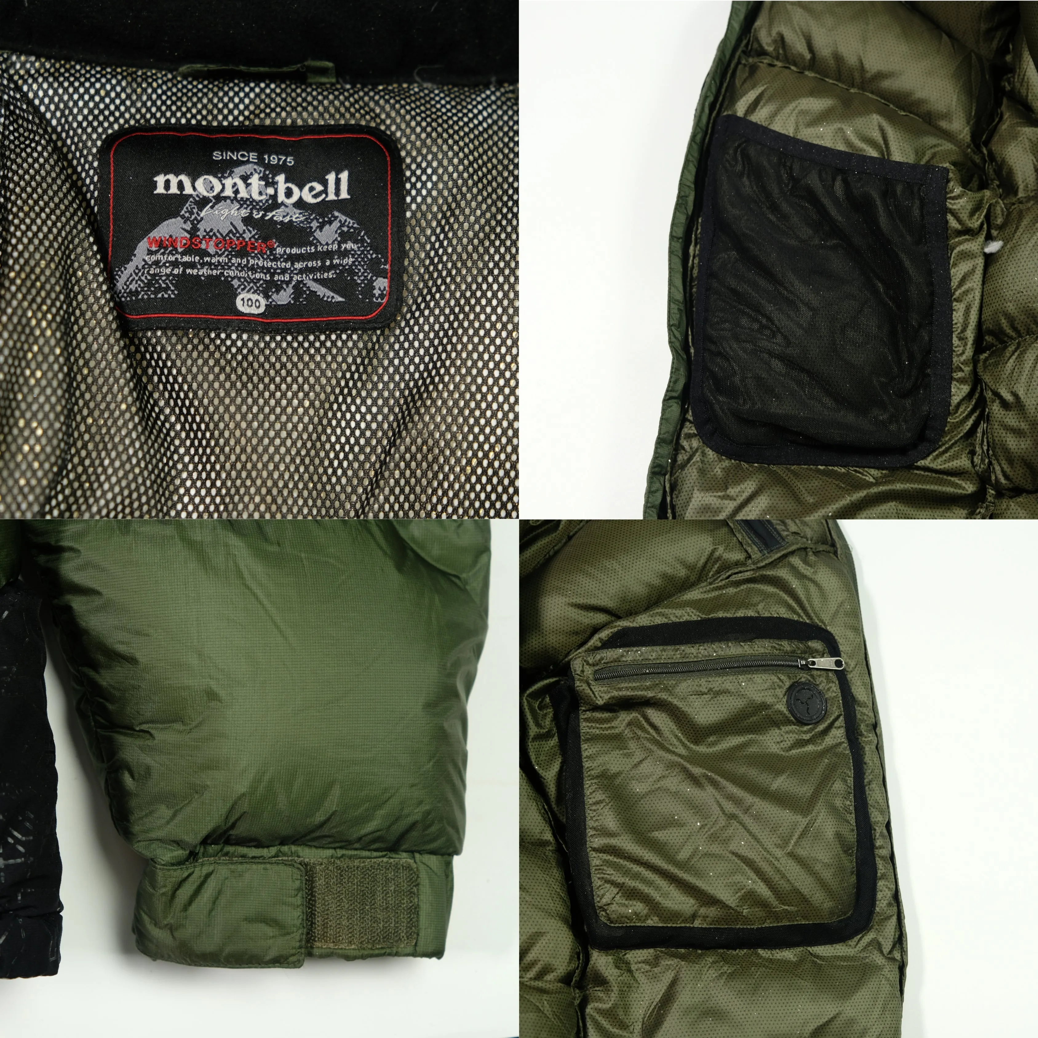 Montbell EX 1000 Windstopper Vintage Puffer Jacket Medium/Large