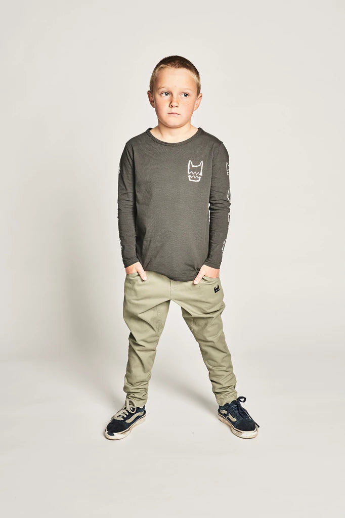 Munster Kids Rider Pant Light Olive