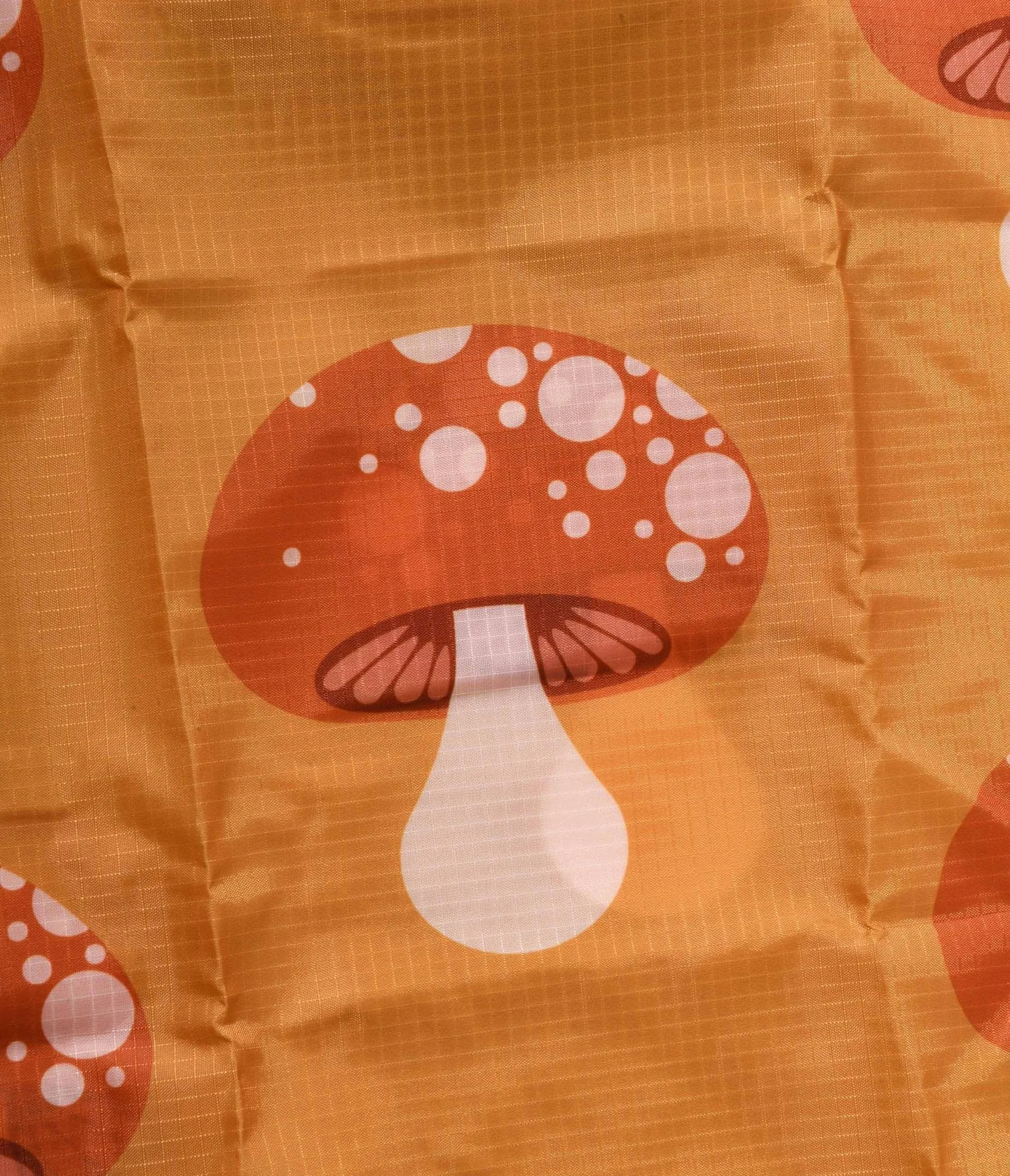 Mustard Yellow Mushroom Reusable Bag