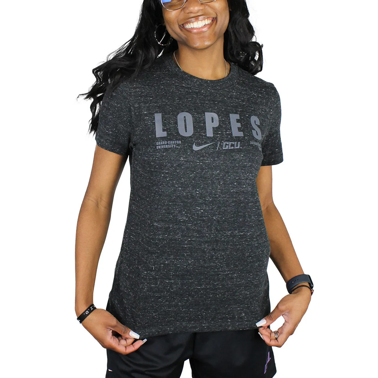 Nike Women's Heathered Black Lopes Tee