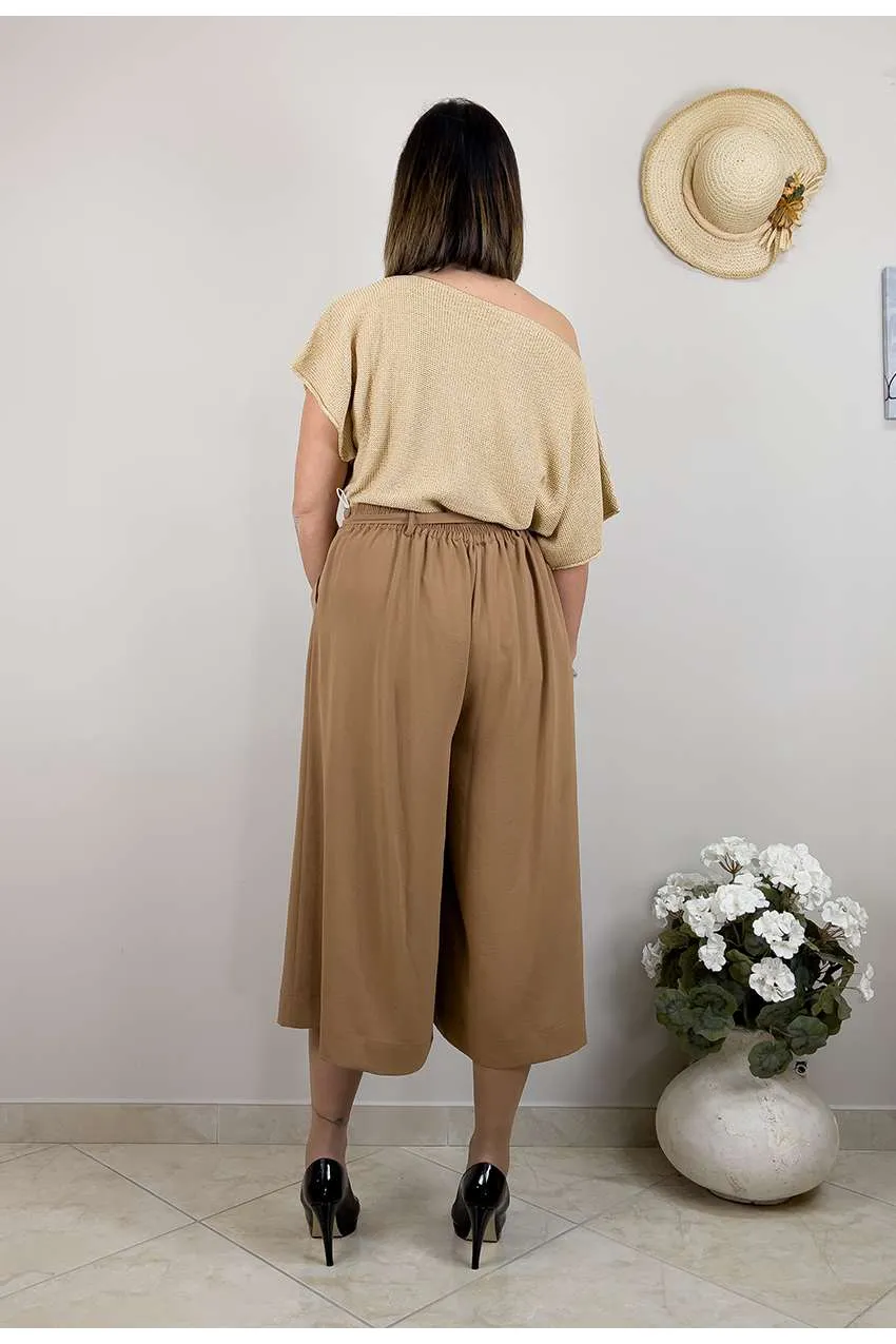 Pantalone culotte al polpaccio MAT FASHION  taglie comode