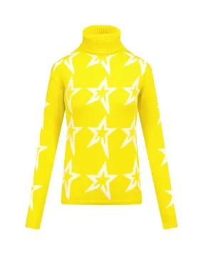 PERFECT MOMENT STAR DUST sweater W3000090-1955butteryellowsnowwhitestar