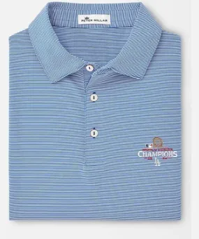 Peter Millar Men's Los Angeles Dodgers World Series Jubilee Stripe Performance Polo