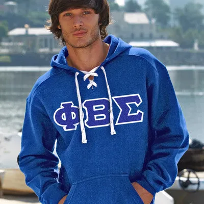 Phi Beta Sigma Hockey Lace Hoodie - J8830 - TWILL