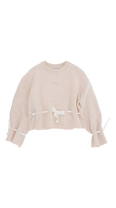 Philosophy LS Sweatshirt w/ Ribbon Detail