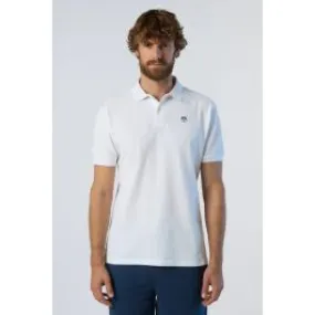 Polo con patch logo uomo Bianco