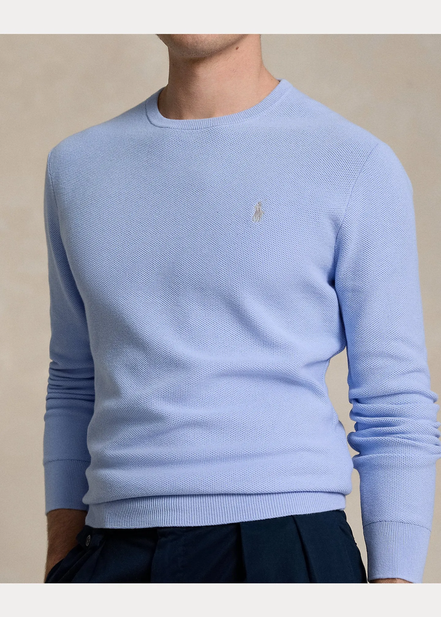 Polo Ralph Lauren - Pull à col rond en coton texturé