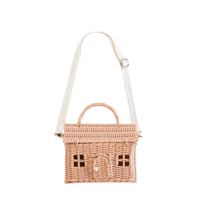 Rattan Casa Bag - Rose