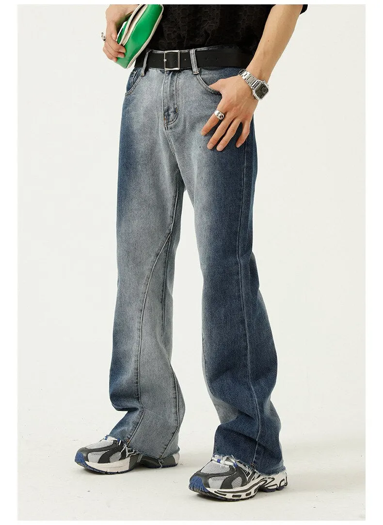 Raw Hem Gradient Jeans