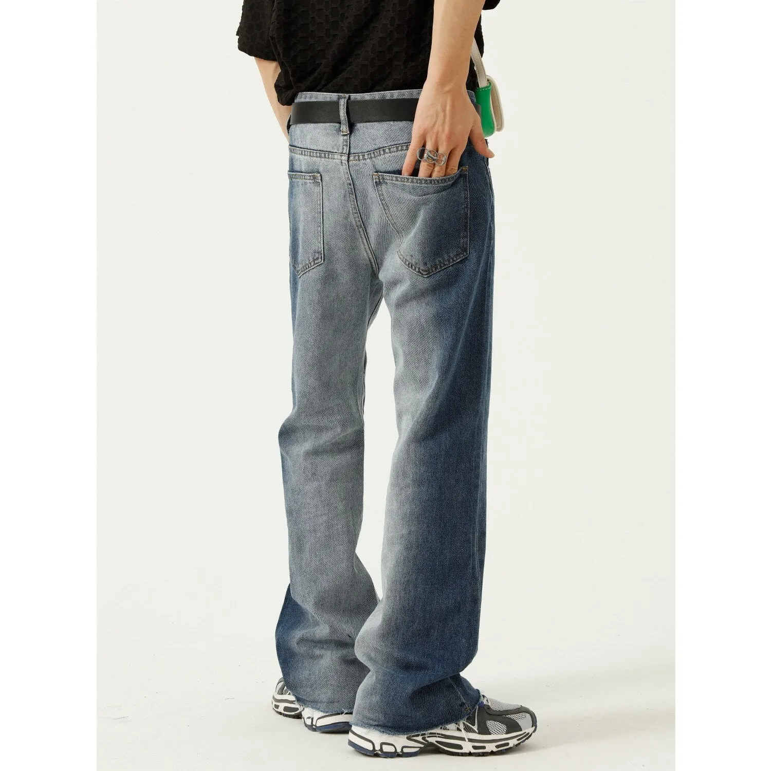 Raw Hem Gradient Jeans