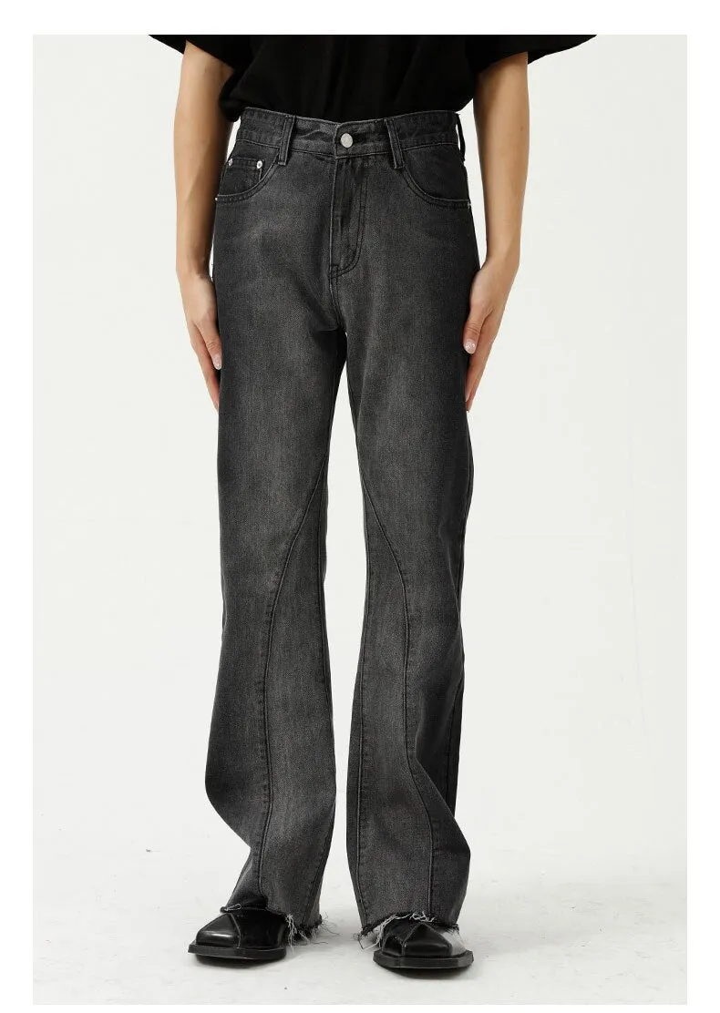 Raw Hem Gradient Jeans