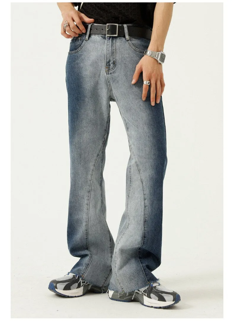 Raw Hem Gradient Jeans