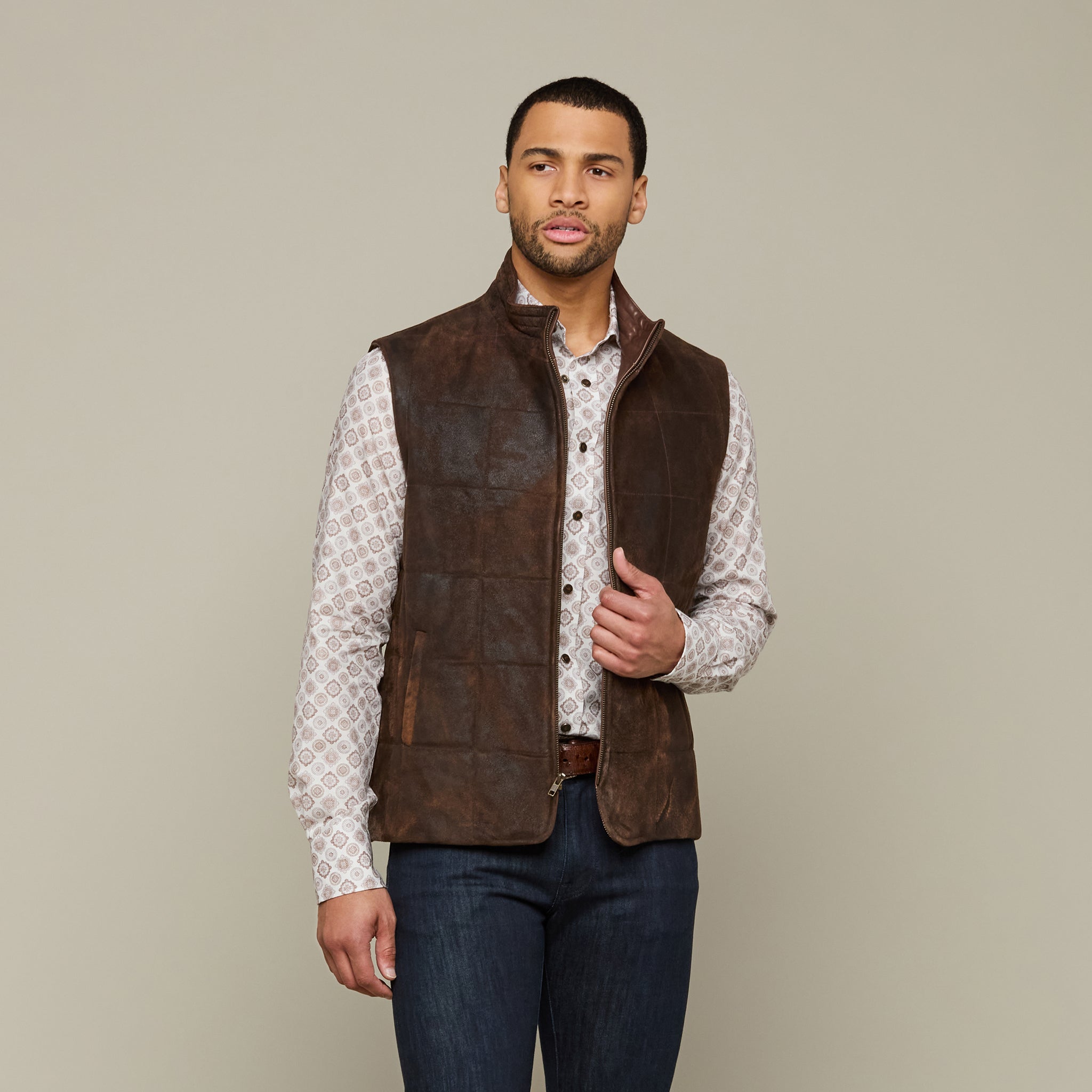 Rugged Quilted Vest :: Cigar