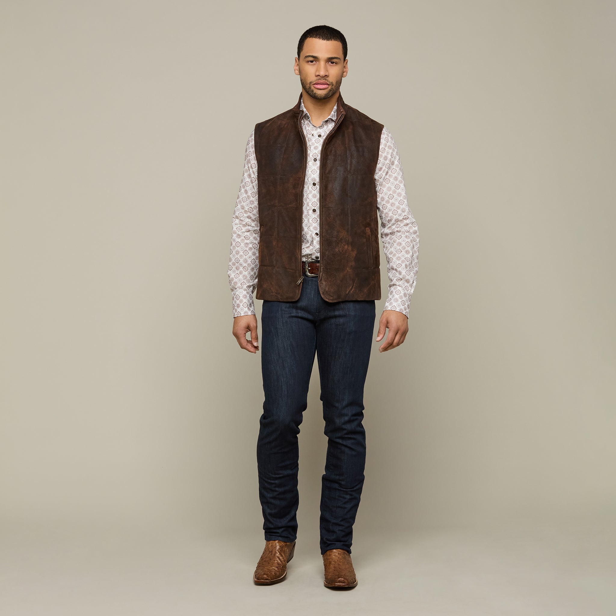 Rugged Quilted Vest :: Cigar