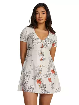 RVCA Ladies Tropicalsy Understated Dress