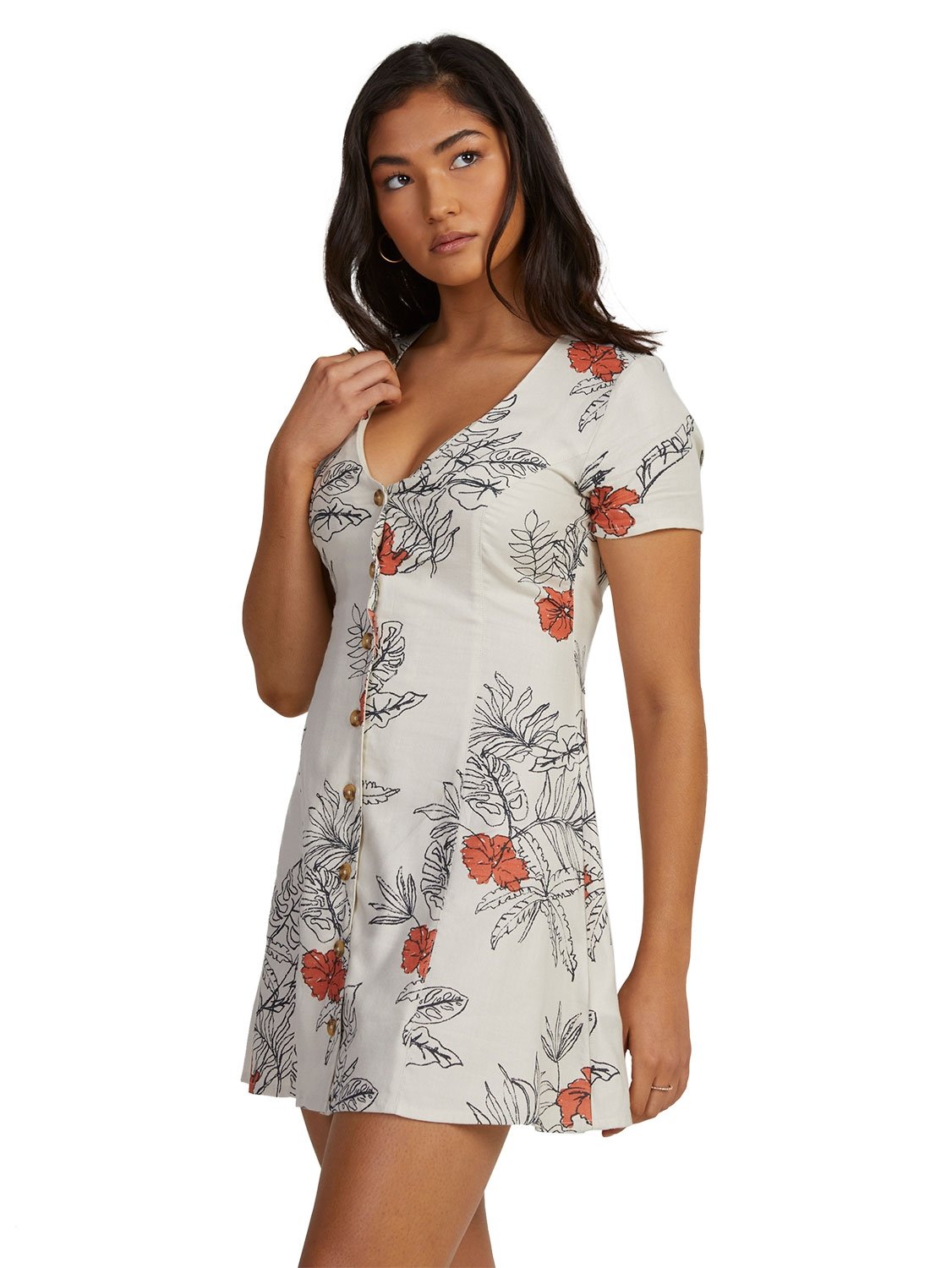 RVCA Ladies Tropicalsy Understated Dress