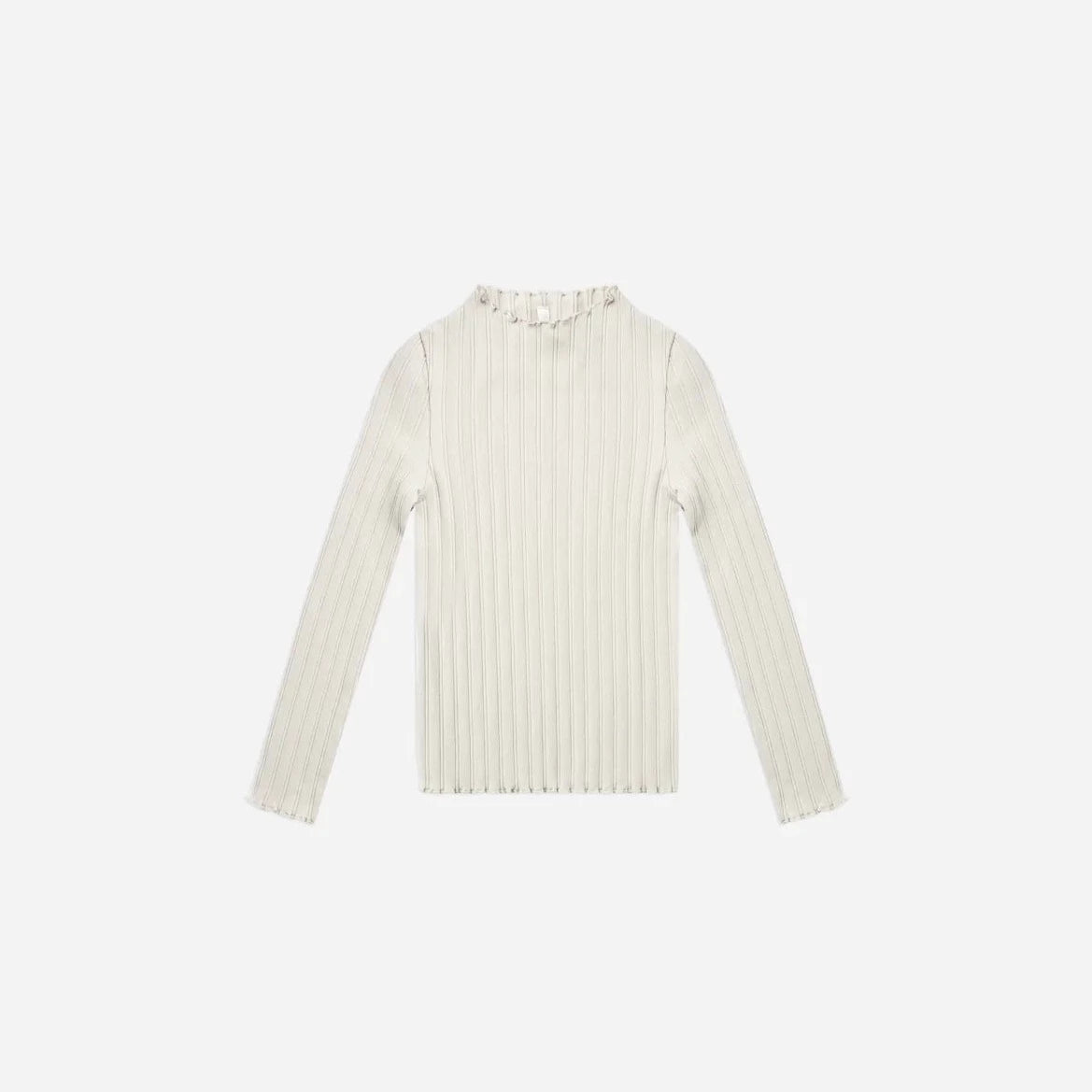 Rylee + Cru Ivory Long Sleeve Rib Tee