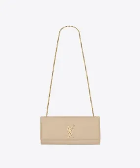 Saint Laurent Kate Medium in Grain De Poudre Embossed Leather Beige