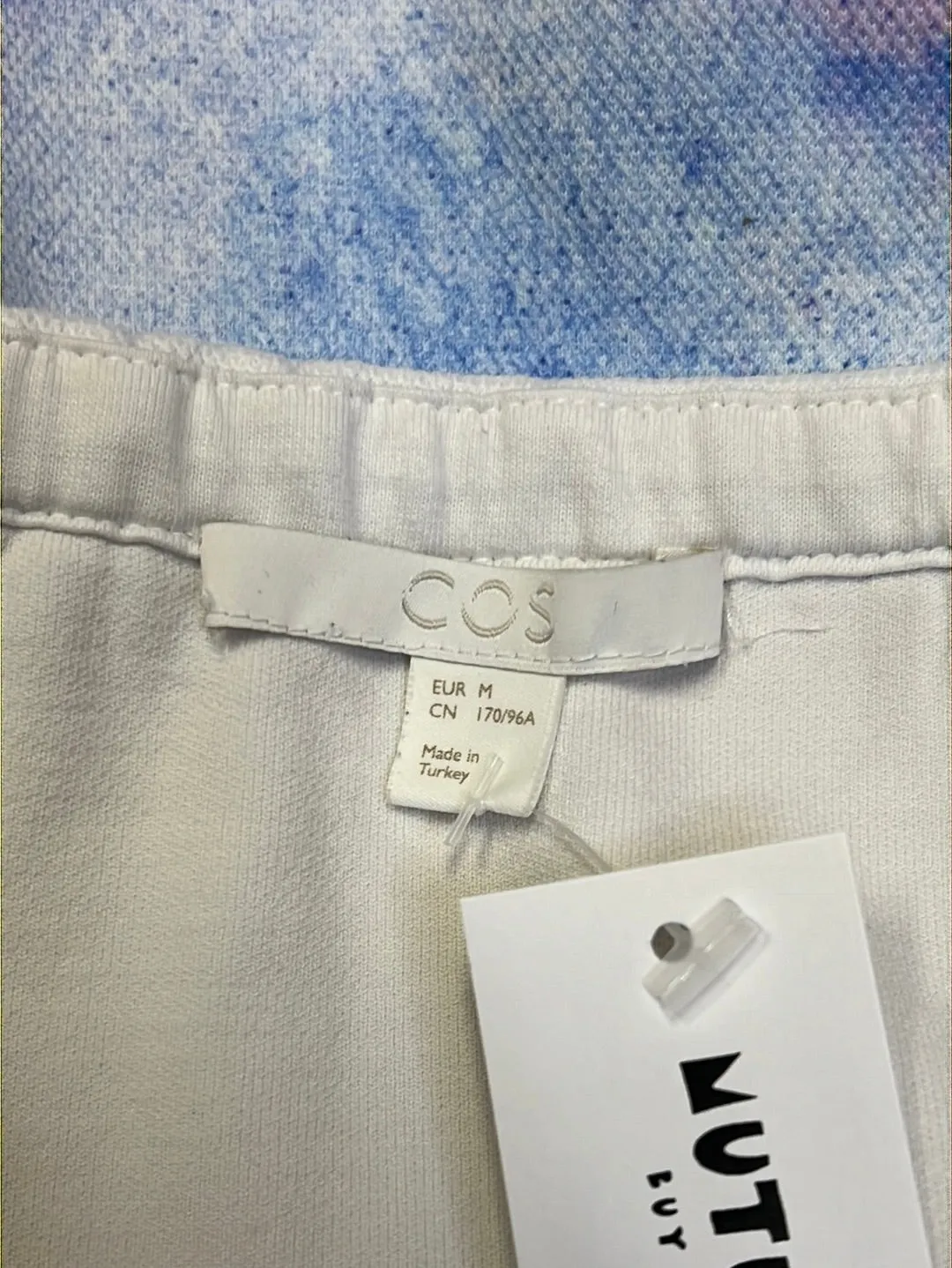 Size M - COS White and Blue Mini Dress