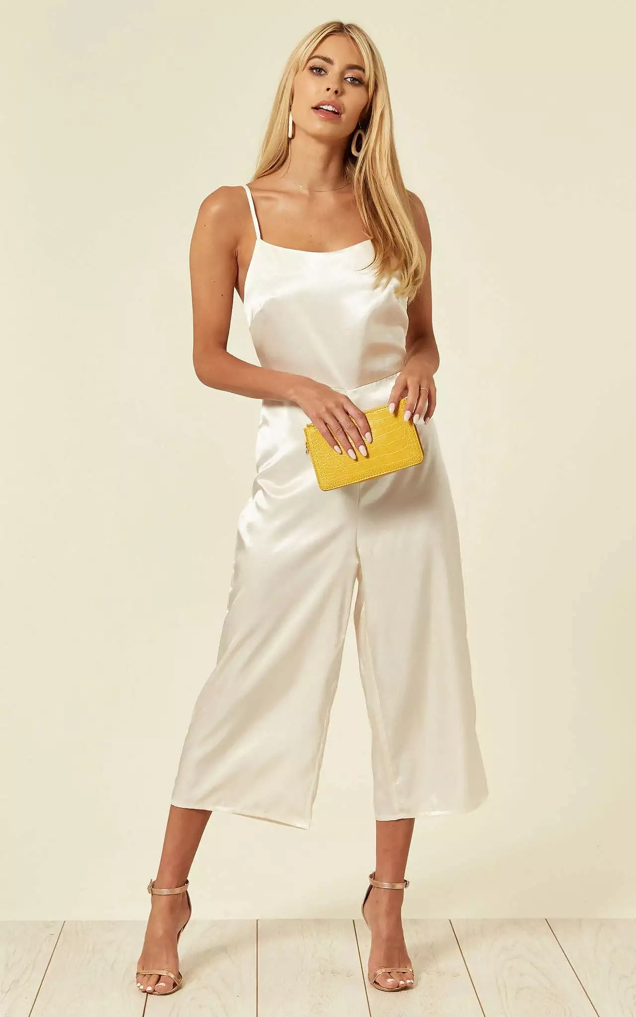 Slaytwins Celia Satin Strappy Culotte Jumpsuit